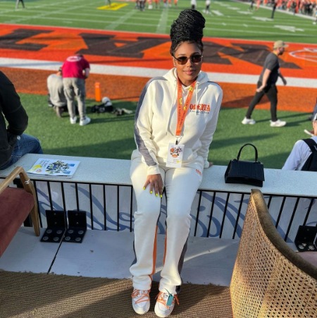 Deiondra Sanders was present at Senior Bowl Mobile Alabama